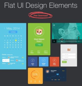 Flat UI Design Elements PSD
