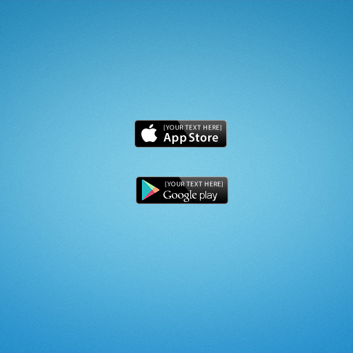 App Store & Google Play Badges PSD