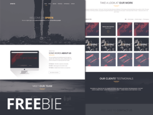 Spirit8 - Digital Agency One Page Web Template PSD