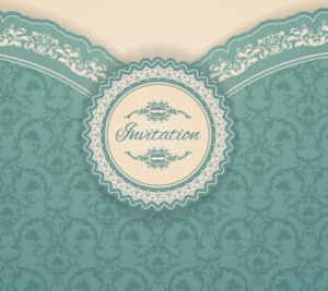 Elegant Vintage Invitation Card Vector