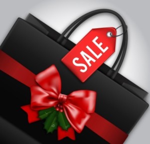 Christmas Sale Shopping Bag Template Vector