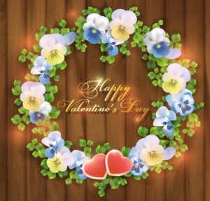 Happy Valentine's Day Wreath Vector