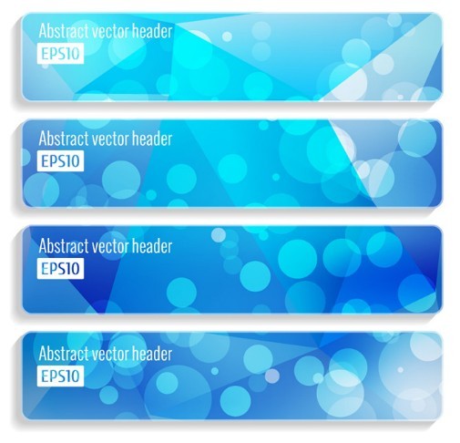Blue Halos Vector Banner & Header Templates