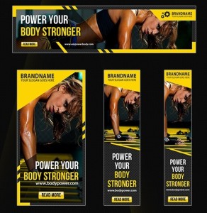 Sports Life Banner Set PSD