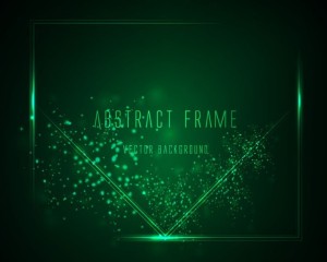 Abstract Green Frame Background Vector