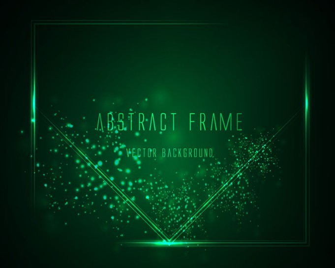 Abstract Green Frame Background Vector
