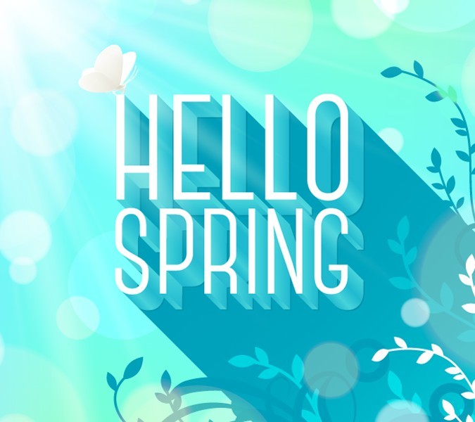 Happy Spring Vector Background