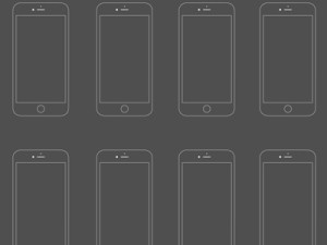 iPhone 6 Wireframe PSD