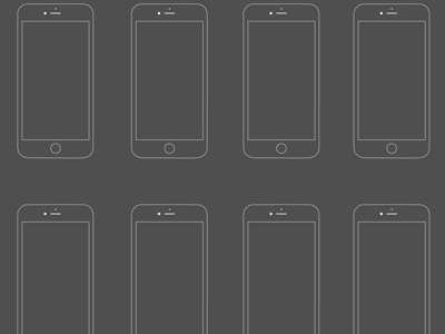 iPhone 6 Wireframe PSD