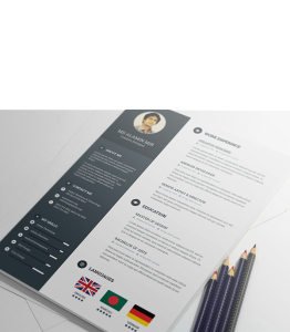 Dark Resume Template PSD