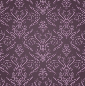 Purple Vintage Floral Pattern Vector