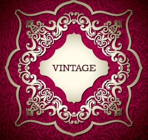 Vintage Golden Floral Badge Vector
