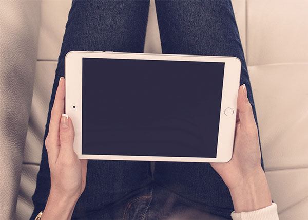 iPad Mini 3 White Mockup