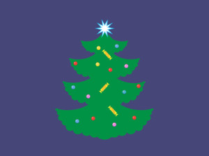 Green Christmas Tree Vector