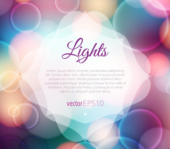 Colorful Lights Bokeh Effect Background Vector