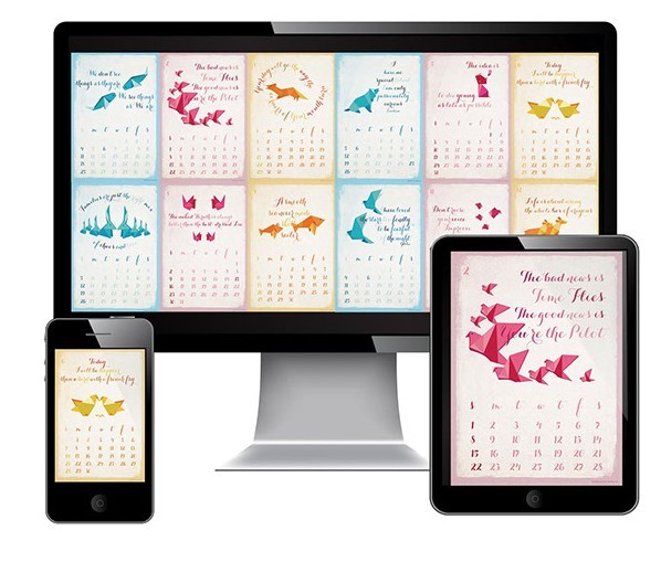 2015 Monthly Calendar Template PSD