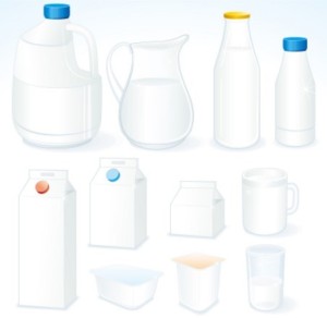 Vector Milk Containers