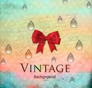 Vintage Red Bow Background Vector