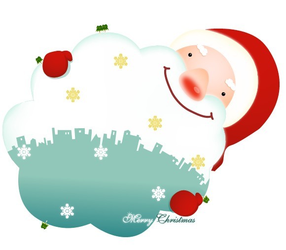Cute Cartoon Santa Claus Vector 03