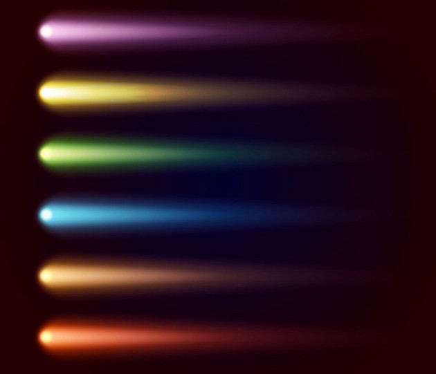 Colorful Meteors Vector