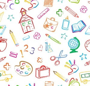 Hand Painted School Elements Vector