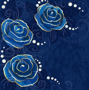 Blue Roses Background Vector