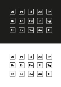 Adobe App Icon Set Vector
