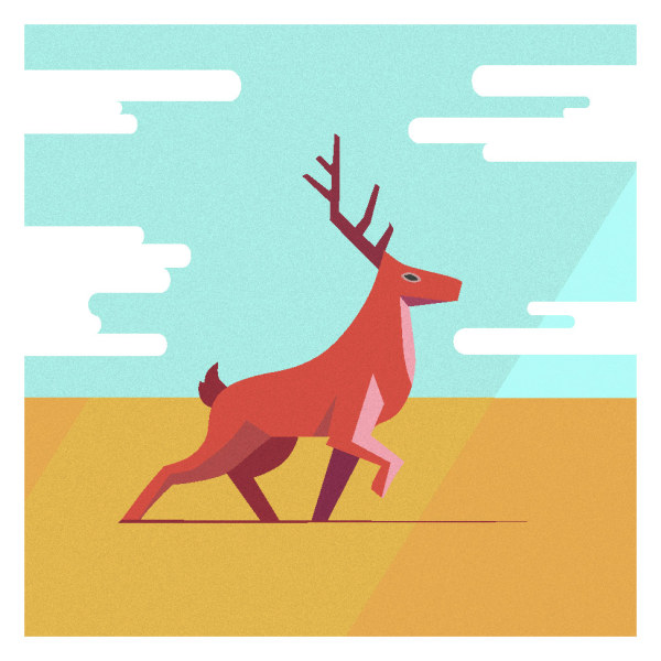 Vector Deer Illustration