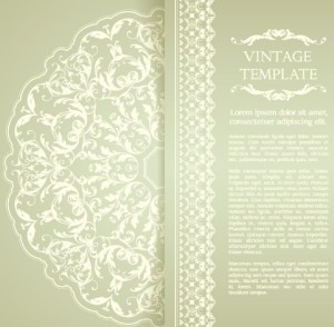 Elegant Floral Vintage Template Vector