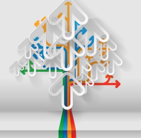 3D Arrow Tree Vector