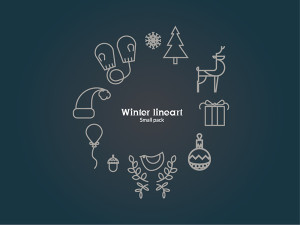 Small Winter Line Icons Pack