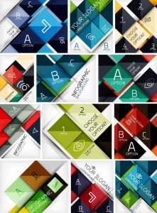 12 Abstract Business Backgrounds Vector