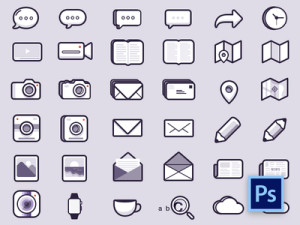 48 Pixel perfect Social & Mobile icons PSD