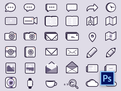 48 Pixel perfect Social & Mobile icons PSD