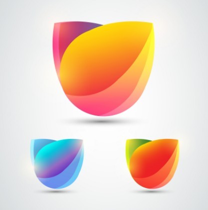 Abstract Flower Logos Vector