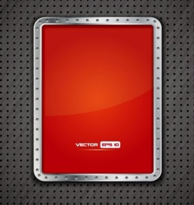 Red Metal Frame Vector