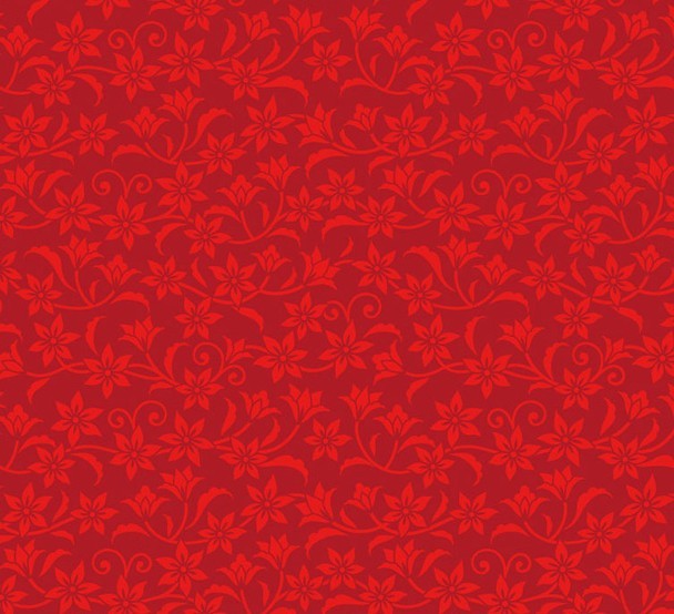 Red Flower Pattern Background Vector
