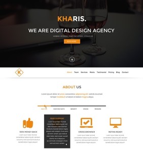 Kharis - Onepage Webs Template PSD