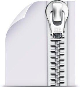 White Zip Template Vector