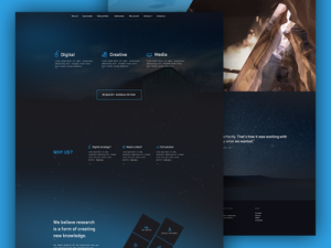 Dark Fashion Land Page PSD