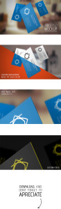 Blue Corporate Business Card Mockup PSD