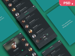 App Screens Perspective Mockup PSD