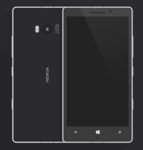 Flat Nokia Lumia 930 Template Vector