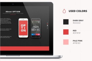 OPTION Single Page Web Template PSD