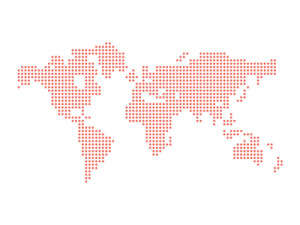 Dotted Vector World Map Vector