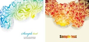 Simple Clean Floral Backgrounds Vector