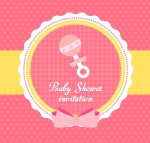 Baby Shower Invitation Card Template Vector