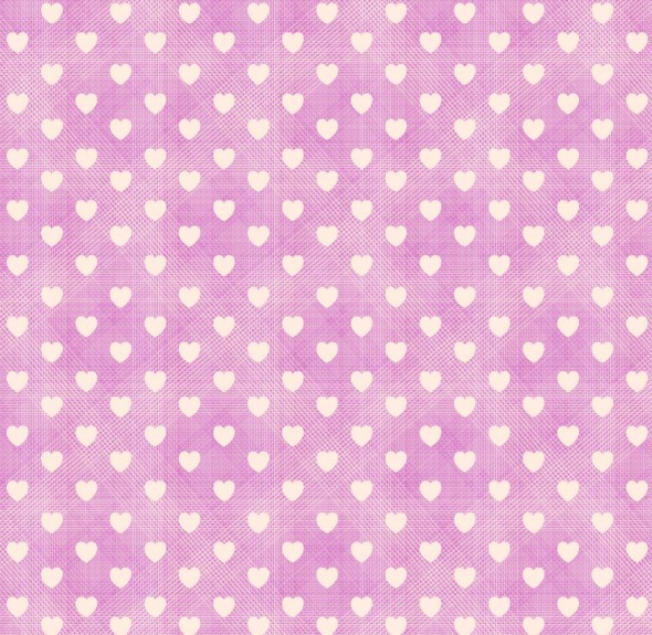Pink Fabric & Hearts Background Pattern Vector