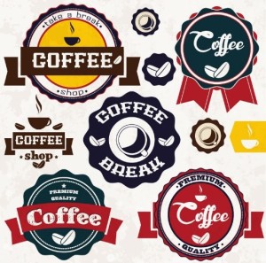 Retro Coffee Badge Set Vector