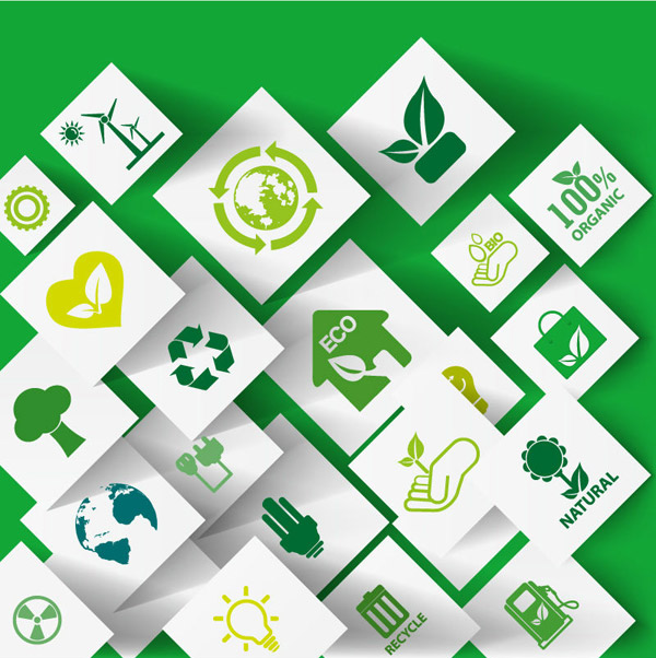 Green ECO Concept Icons Vector